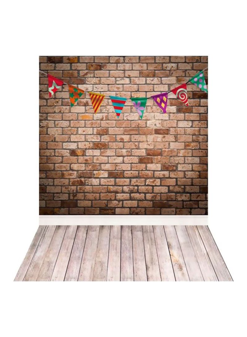 Brick Printed Pattern Photography Background 1.5x2meter Brown/Blue/Yellow