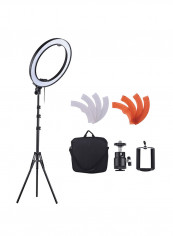 LED Photography Ring Light With Accessories 18inch White