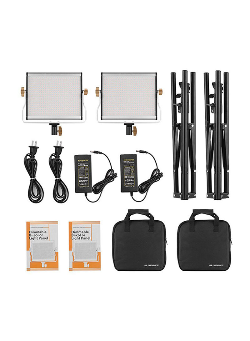 Portable LED Video Light Panel Kit White/Black