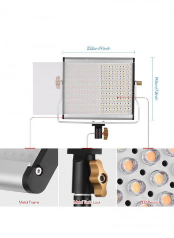 Portable LED Video Light Panel Kit White/Black