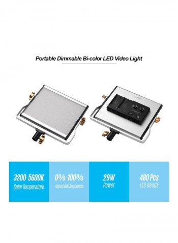 Portable LED Video Light Panel Kit Multicolour