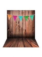 Wooden Printed Pattern Photography Background 1.5x2meter Brown