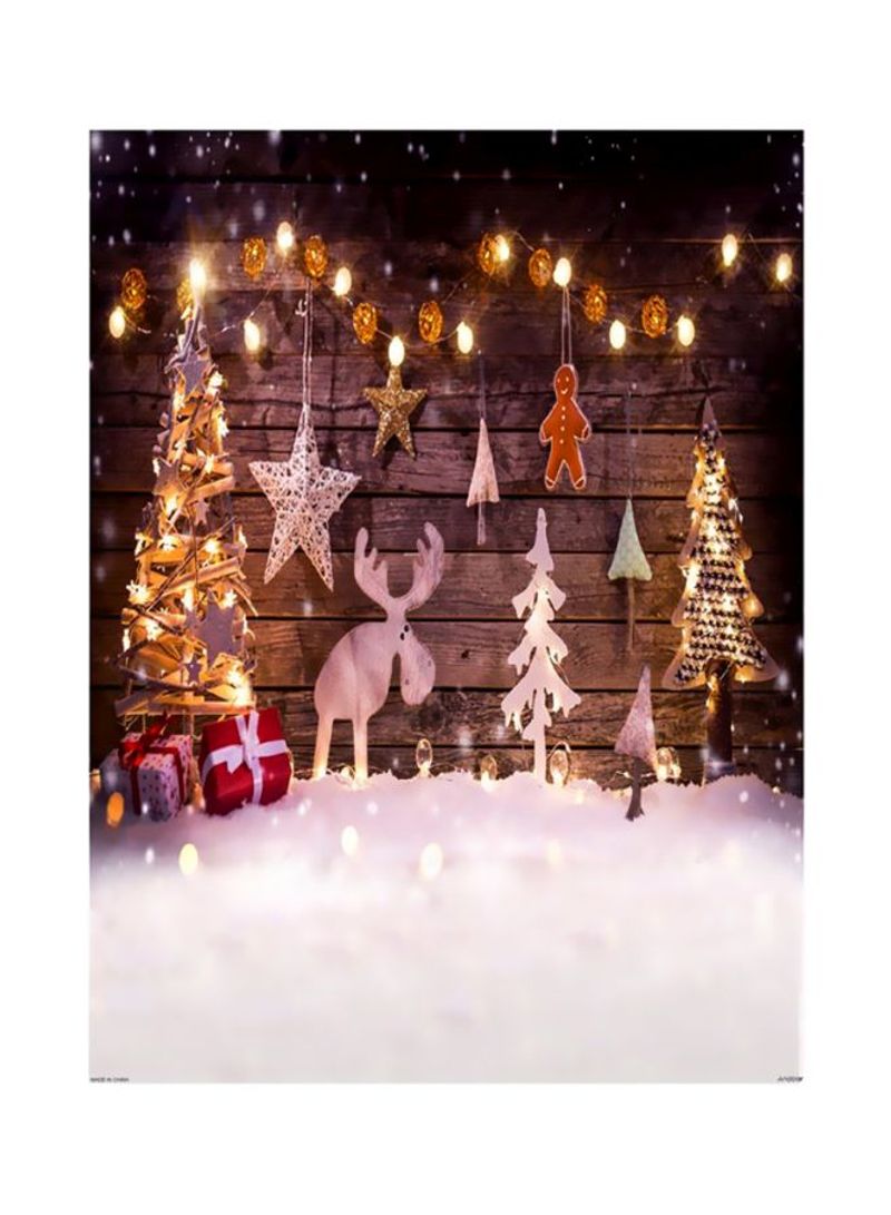 Christmas Theme Photography Background 1.5x2meter Brown/Black/Red