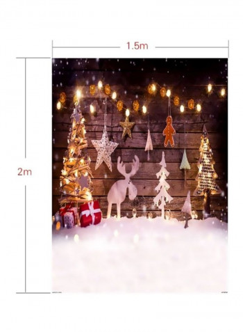 Christmas Theme Photography Background 1.5x2meter Brown/Black/Red