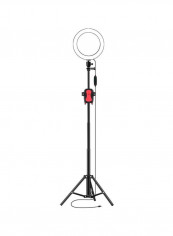 Tripod Phone Holder For Video Lighting 6inch Black
