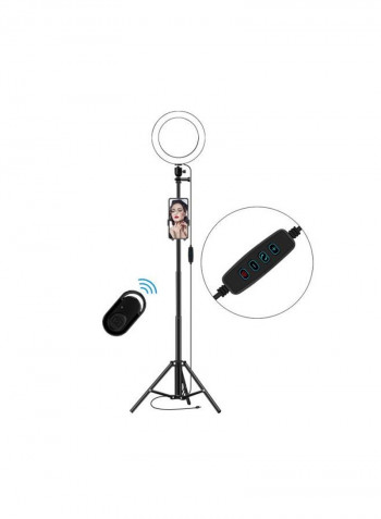 Tripod Phone Holder For Video Lighting 6inch Black