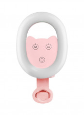 LED Selfie Ring Light White/Pink