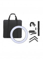 7-Piece Photography Studio LED Ring Light Set Black/White