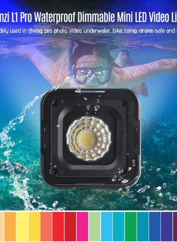 Ulanzi L1 Pro Versatile Waterproof Dimmable 5500K Mini LED Photographic Fill Video Light Black