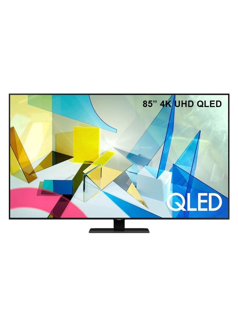 85-Inch 4K UHD Smart QLED TV QA85Q80T Black
