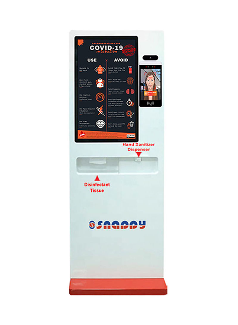 Face Recognition Kiosk with Interactive Digital Signage White