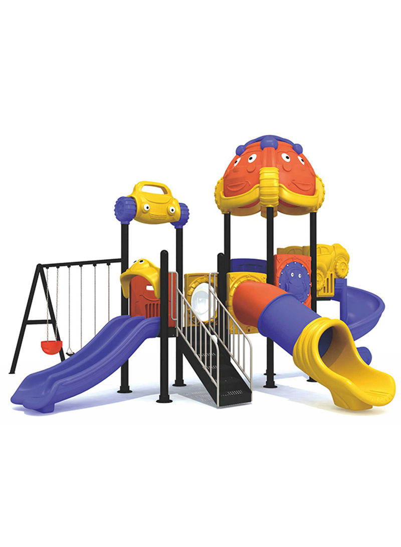 Model No: RW-11030 Outdoor Play Centre Car Shape Toy Slides And Swing 730 x 700 x 400cm
