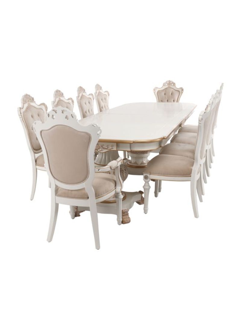 Laiya 11-Piece Dining Table And Chair Set Multicolour 350x110x78cm