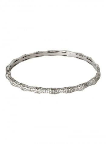 18 Karat White Gold Diamond Bangle