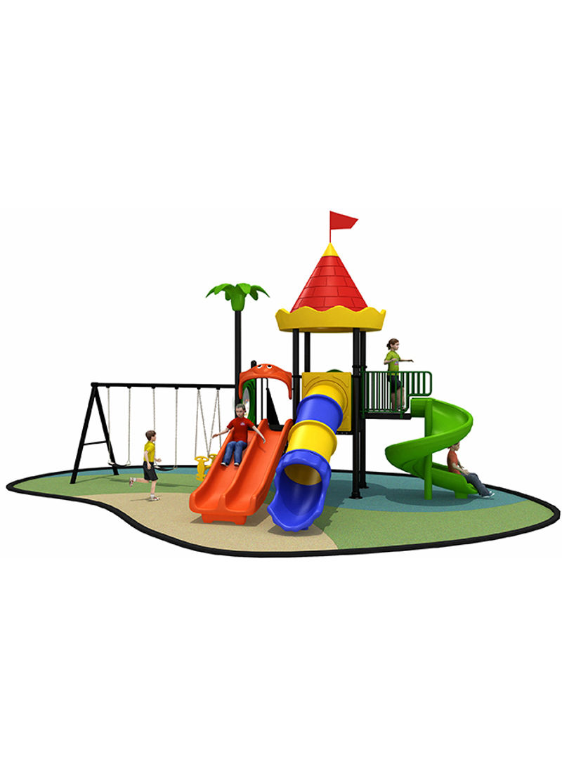 Colourful Outdoor Playground Slides Equipment 770 x 550 x 450cm