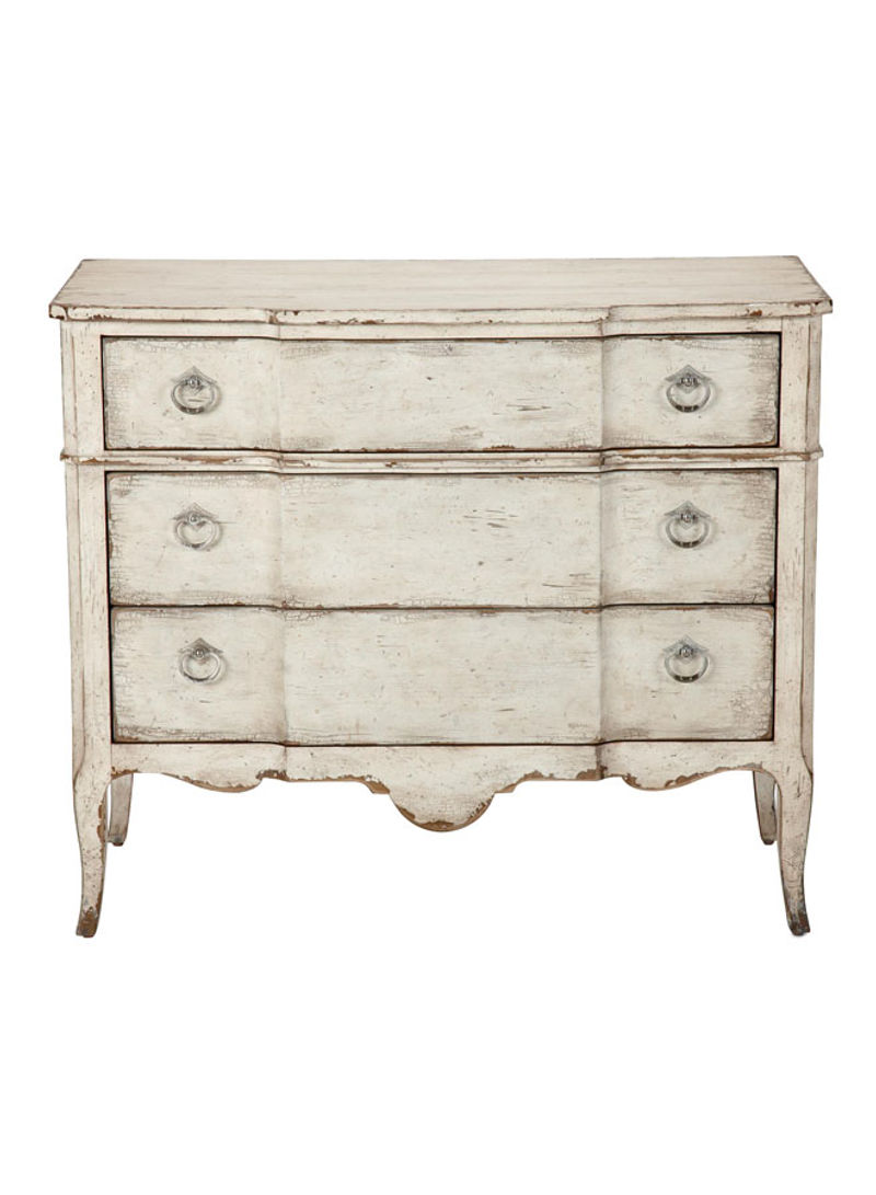 Eleanor Hand-Rubbed Distressed Accent Chest Beige 18.5X23.25X38inch