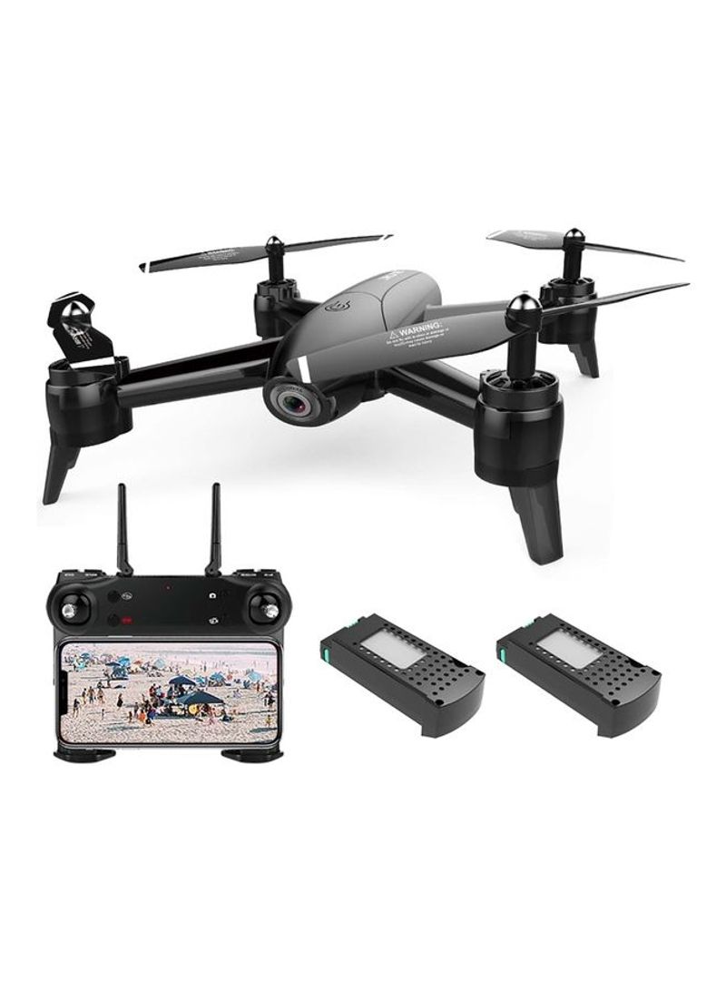 SG106 Optical Flow Drone with Dual Camera 4K Wide Angle Wifi FPV Altitude Hold Gesture Photography Quadcopter with 2 Battery Black 33*9*21.5cm