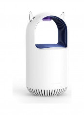 USB LED Electric Mosquito Insect Fly Traper LJ213222 White/Blue