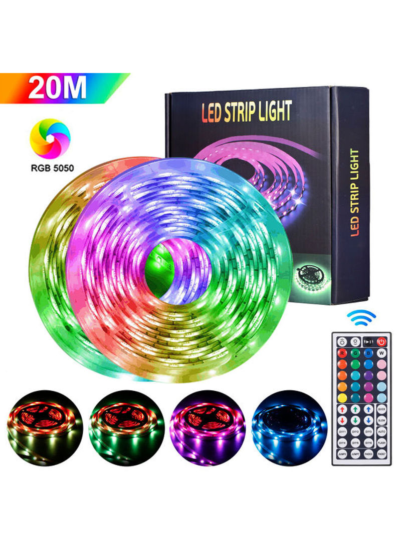 RGB LED Light Strip With Remote Multicolour 19.50x6.00x19.50cm
