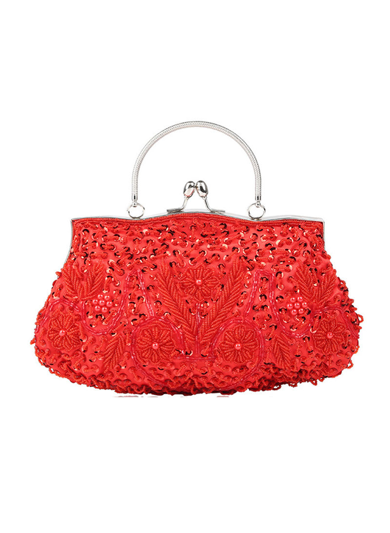 Trendy Evening Clutch Bag Red