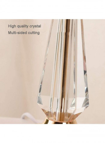 LED Feather Detail Table Lamp White