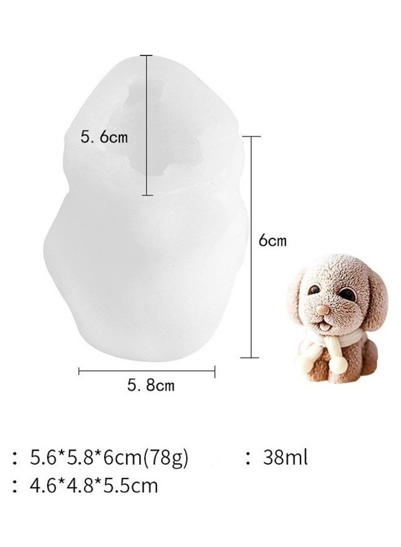 Dog Silicone Mould White 5.6x5.8x6cm