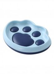 Wall Mounted Cat Claw Drain Soap Holder Blue 13x10x2.8cm