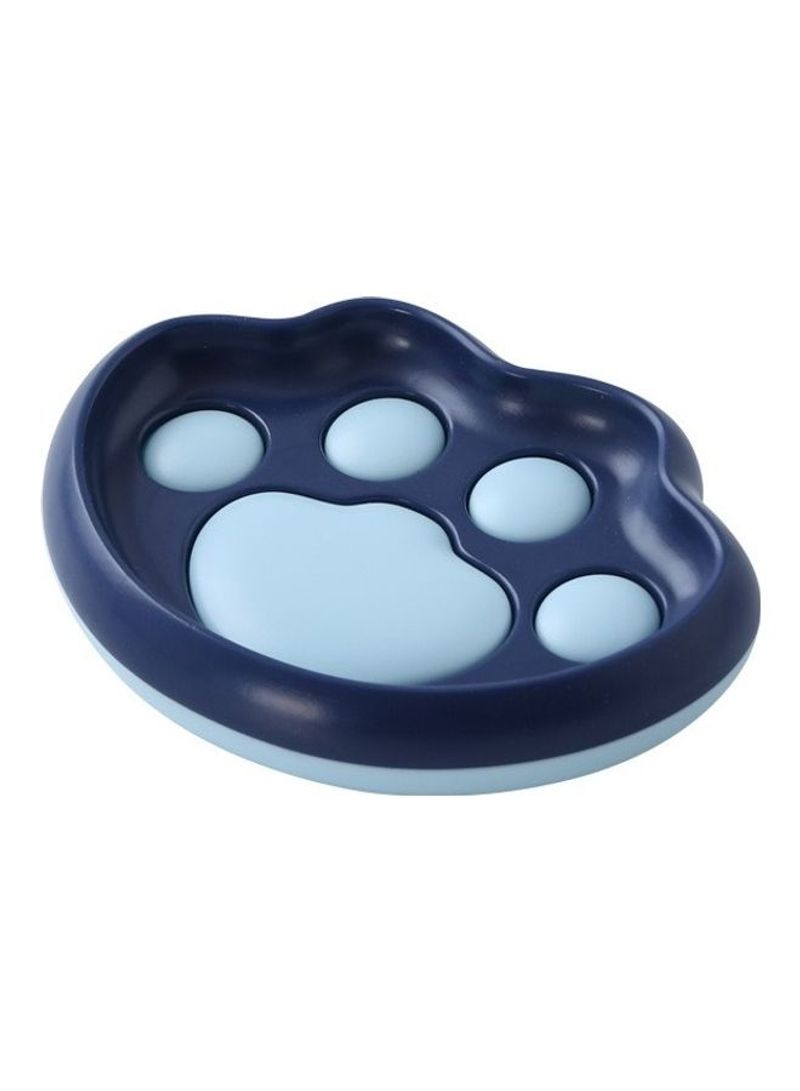 Wall Mounted Cat Claw Drain Soap Holder Blue 13x10x2.8cm