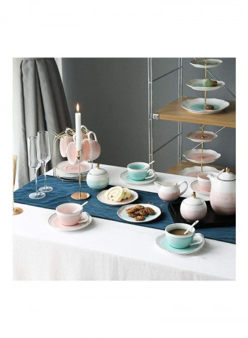 1 Piece 3 Tier Cake Display Stand And Fruit Plate Pink2