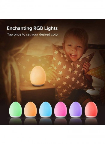 Kids Rechargeable Baby Night Light With Touch Control And 1 Hour Timer White
