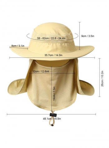 UV Protective Fishing Sun Hat With Neck Flap