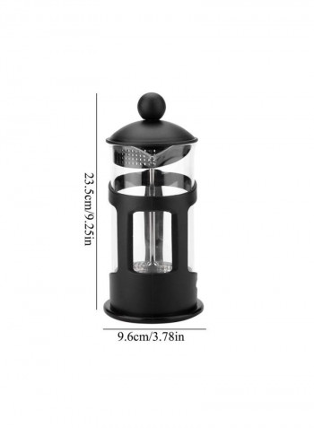 Portable French Press Coffee Maker 600 ml 1000 ml JY11496 Black/Clear