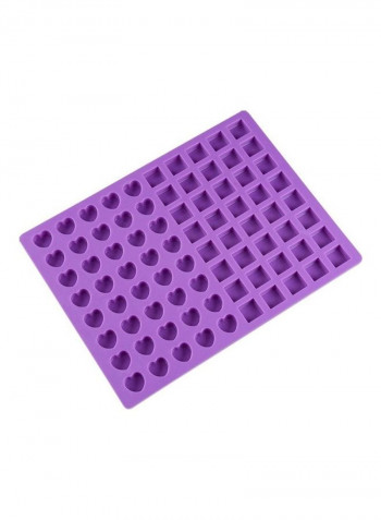80-Cavity Silicone Mould Purple 22.5x29.5x1cm
