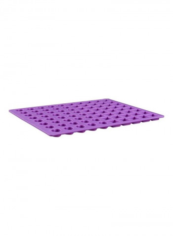 80-Cavity Silicone Mould Purple 22.5x29.5x1cm