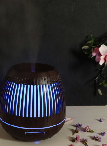 400ml yx-130 Smart WiFi Essential Oil Diffuser Wood Grain Aromatherapy Humidifier Dark Brown 16.8cm