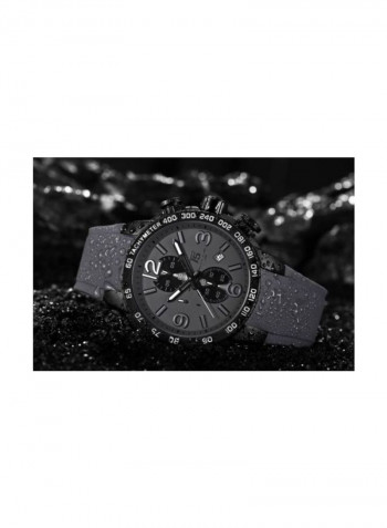 Men's Rubber Strap Chronograph Watch H3450G-J