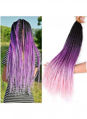 3packs Senegalese Twist Hair 22 inchesKanekalon Ombre Braiding Hair Extensions Micro Twist Crochet Braids 20 Multicolor 10.2inch