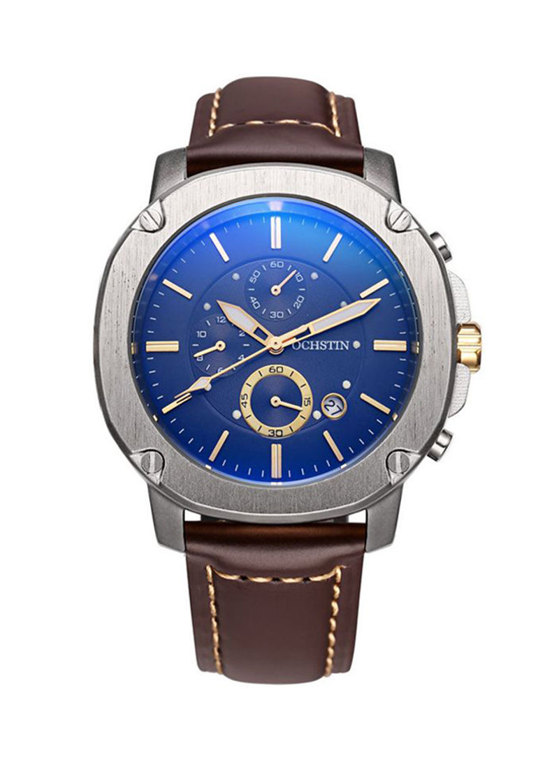 Men's Leather Chronograph Watch GQ039-SBC