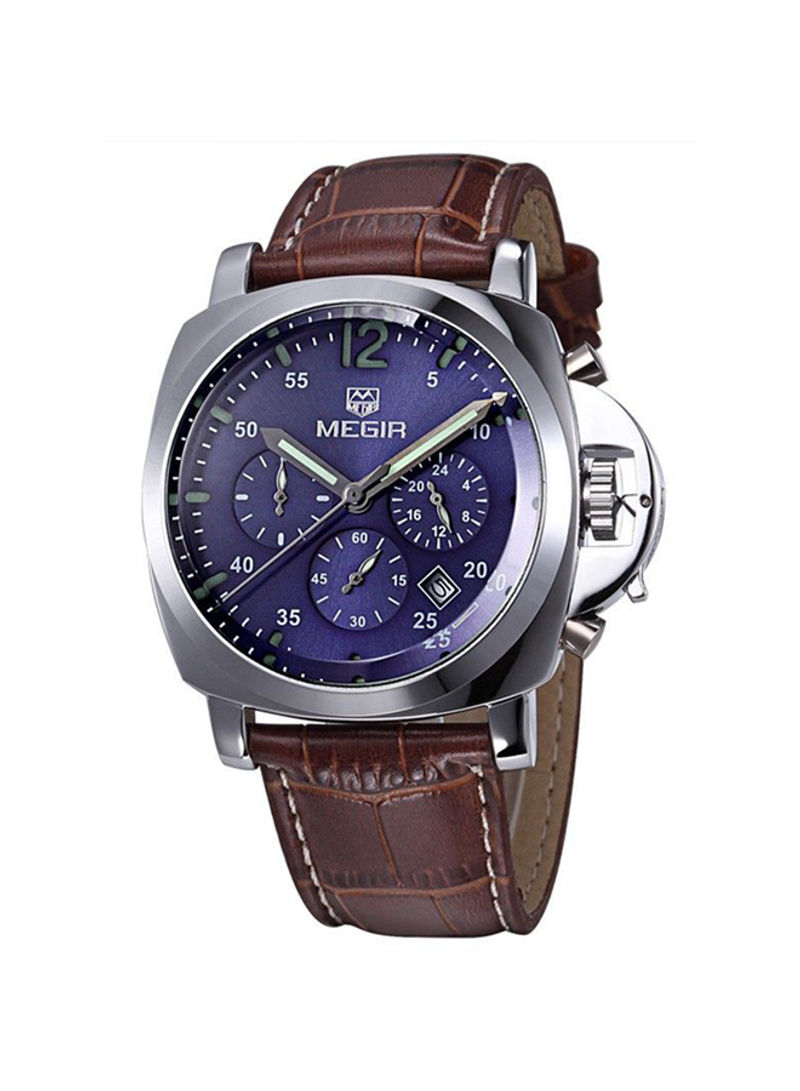 Men's Leather Chronograph Wrist Watch M-3006-14