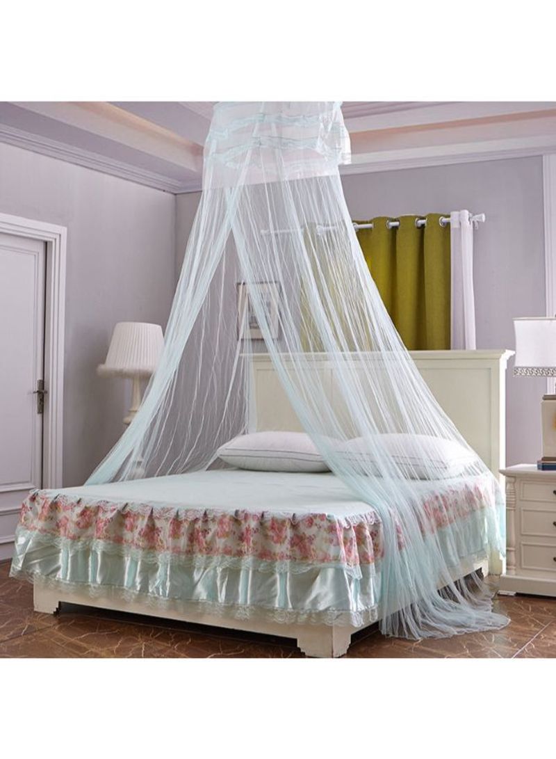 Anti-Mosquito Net With High Circular Ceiling Dome Polyester Light Green