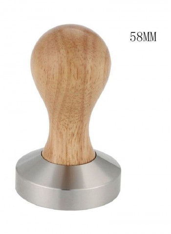 Wooden Handle Coffee Tamper Brown/Silver