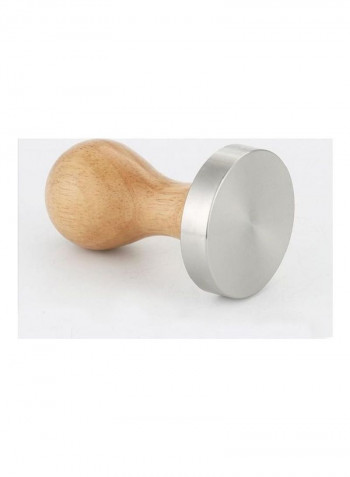 Wooden Handle Coffee Tamper Brown/Silver
