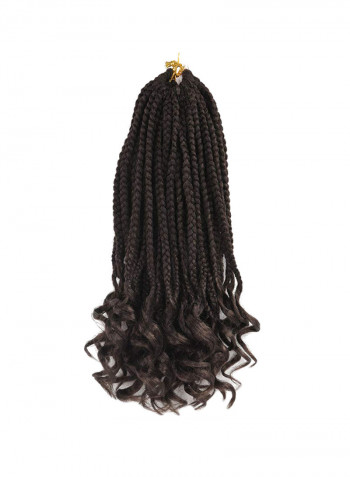 6-Piece Medium Wavy And Crochet Braids Hair Extension Black 14inch