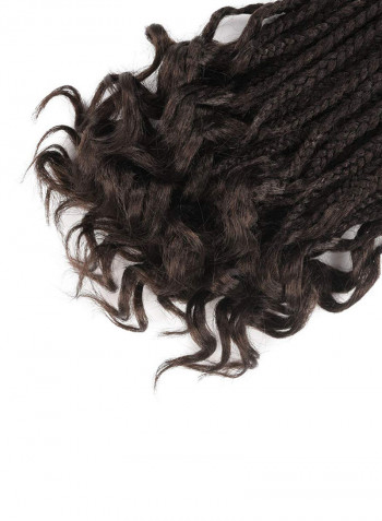 6-Piece Medium Wavy And Crochet Braids Hair Extension Black 14inch