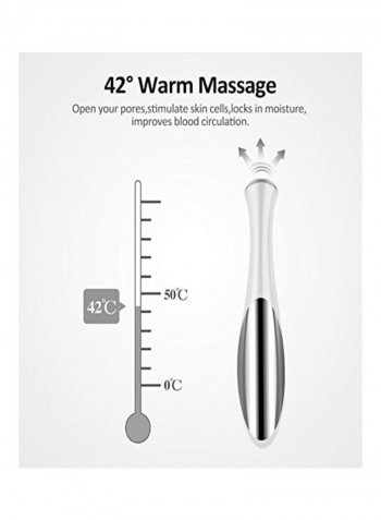 Eye Massaging Vibrator White/Silver