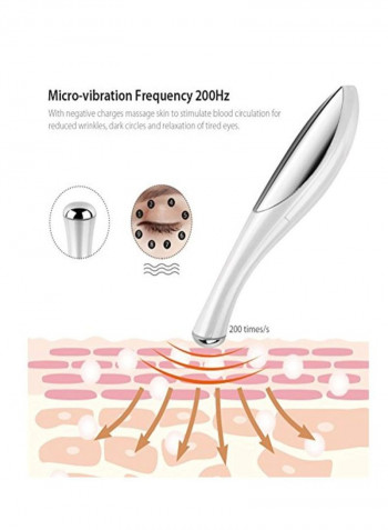 Eye Massaging Vibrator White/Silver