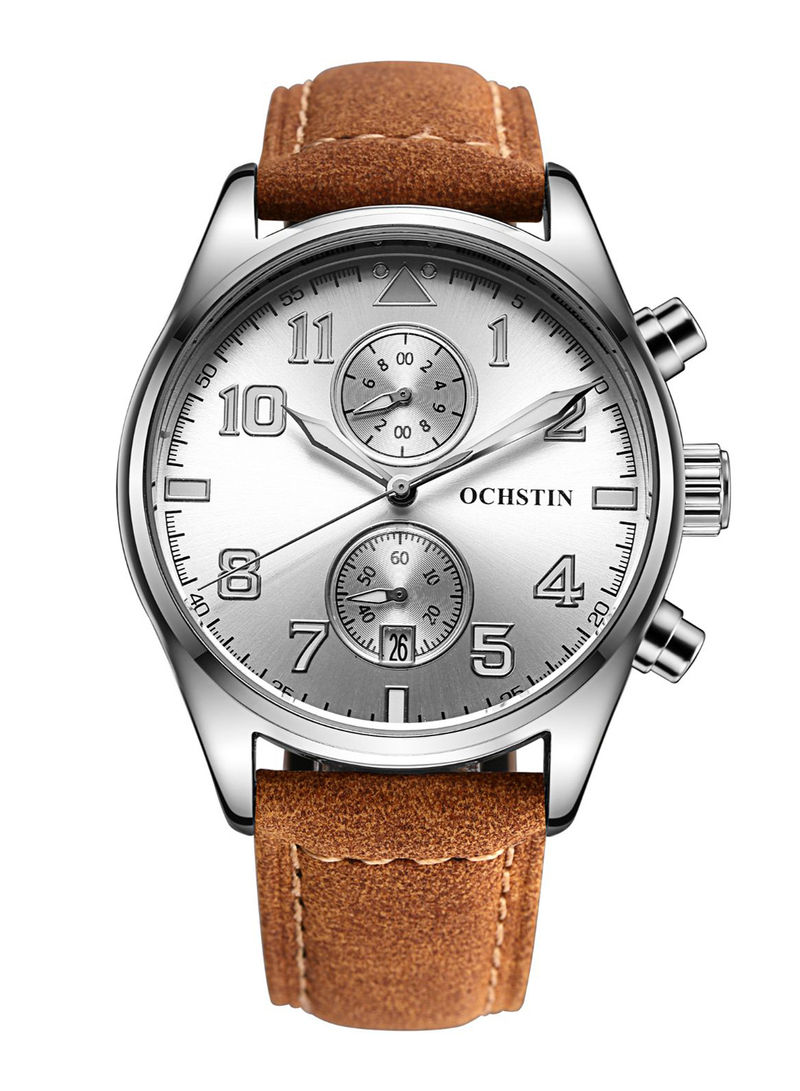 Men's Leather Analog Watch GQ043A