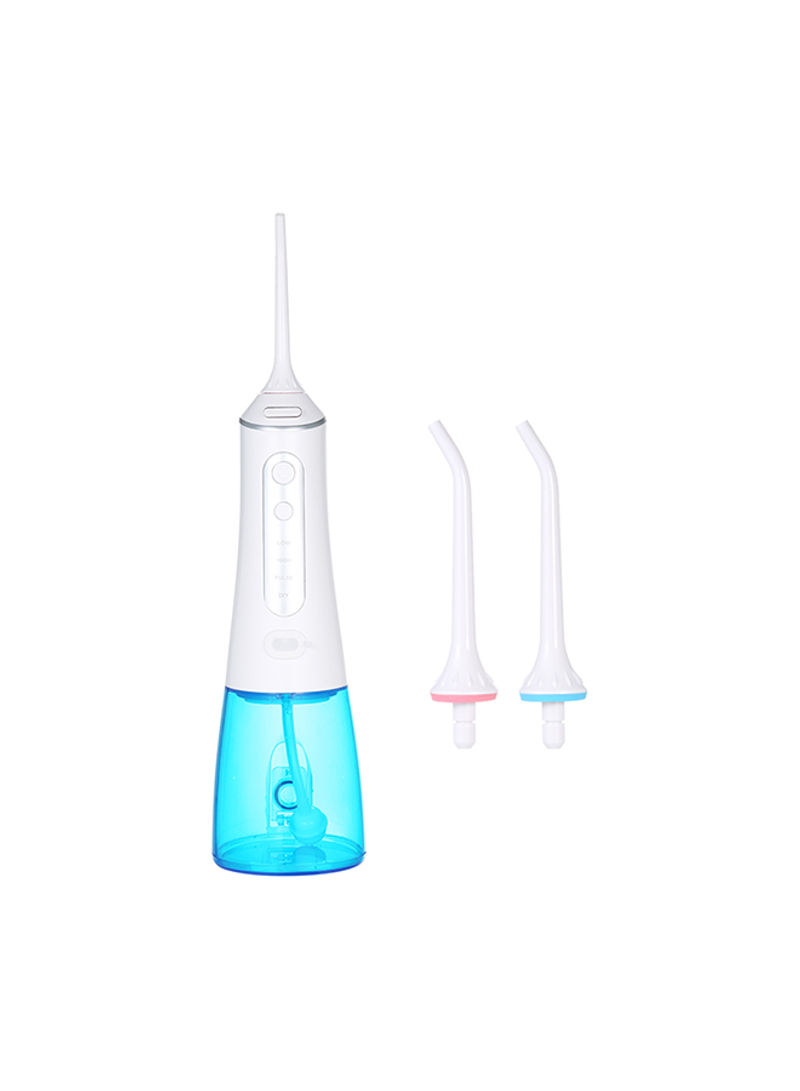 Waterproof Portable USB Rechargeable Teeth Cleaner Blue/Clear 300ml