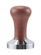 Coffee Tamper With Stainless Steel Base And Solid Wood Handle Brown/Silver