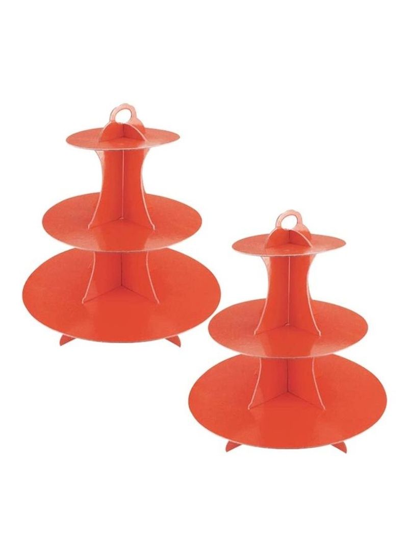 1 Piece Cake Stand 3 Tier Removable Round Cake Stand Red